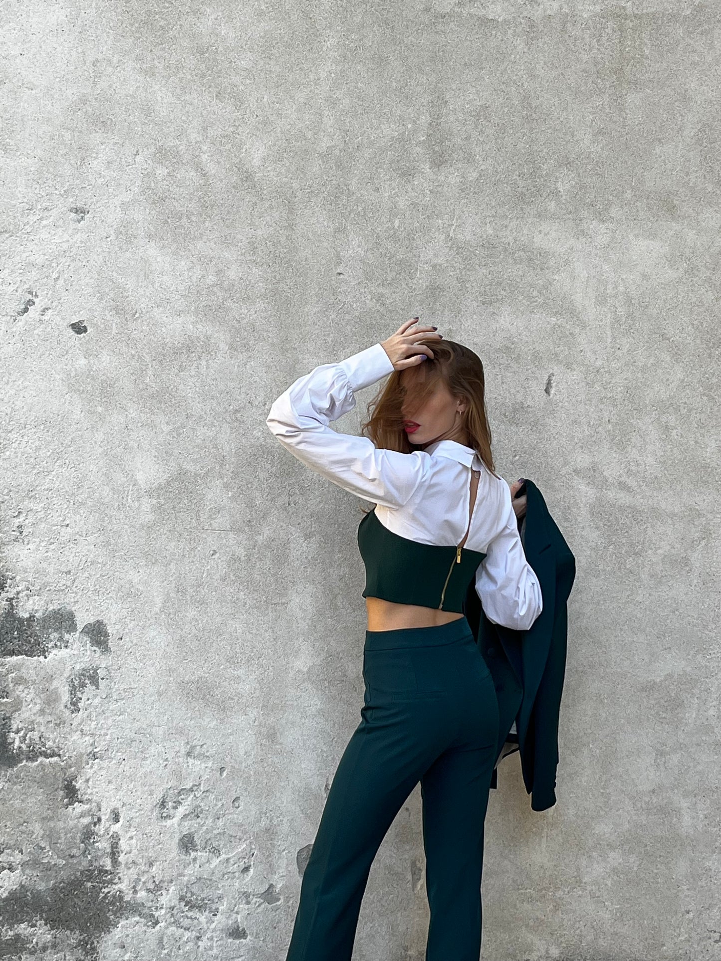 Camicia crop corpetto