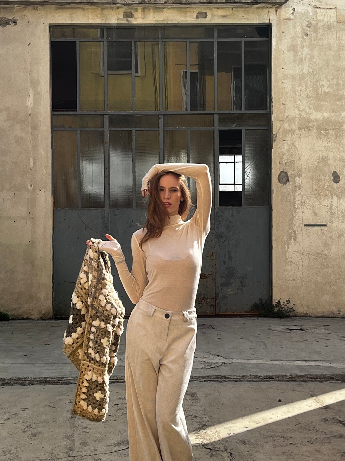 Pantalone a coste in velluto