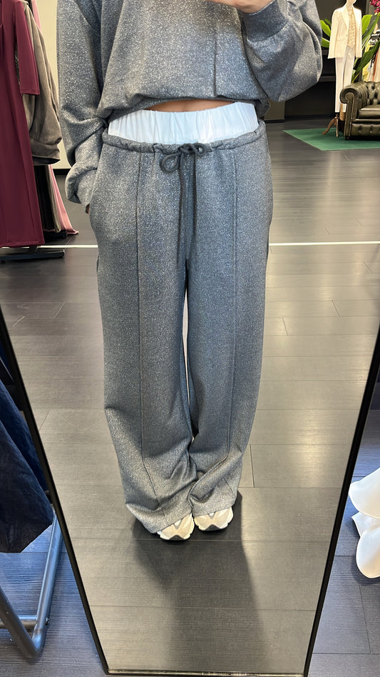 Pantalone tuta glitter