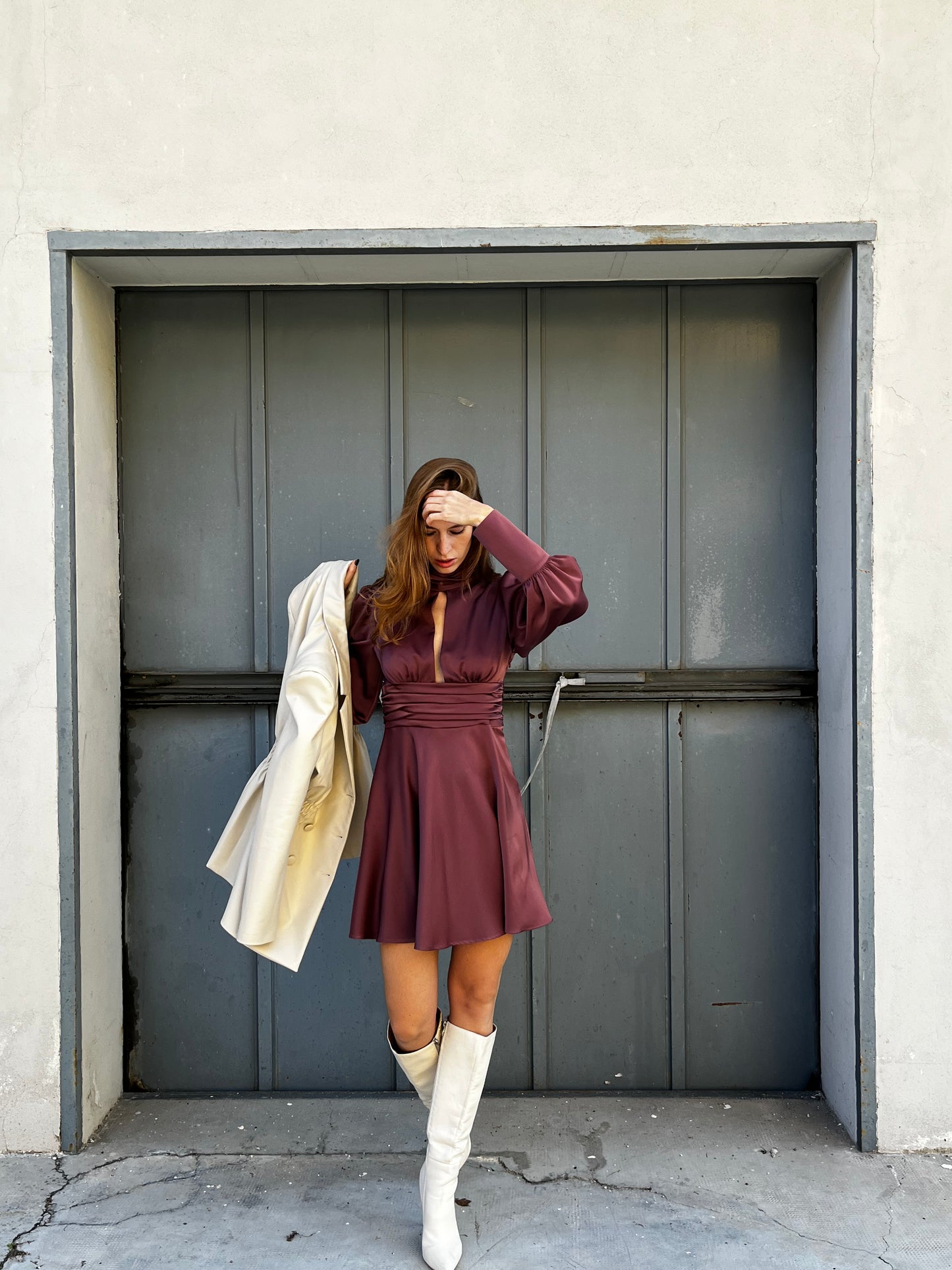 Drop satin Dress Silence