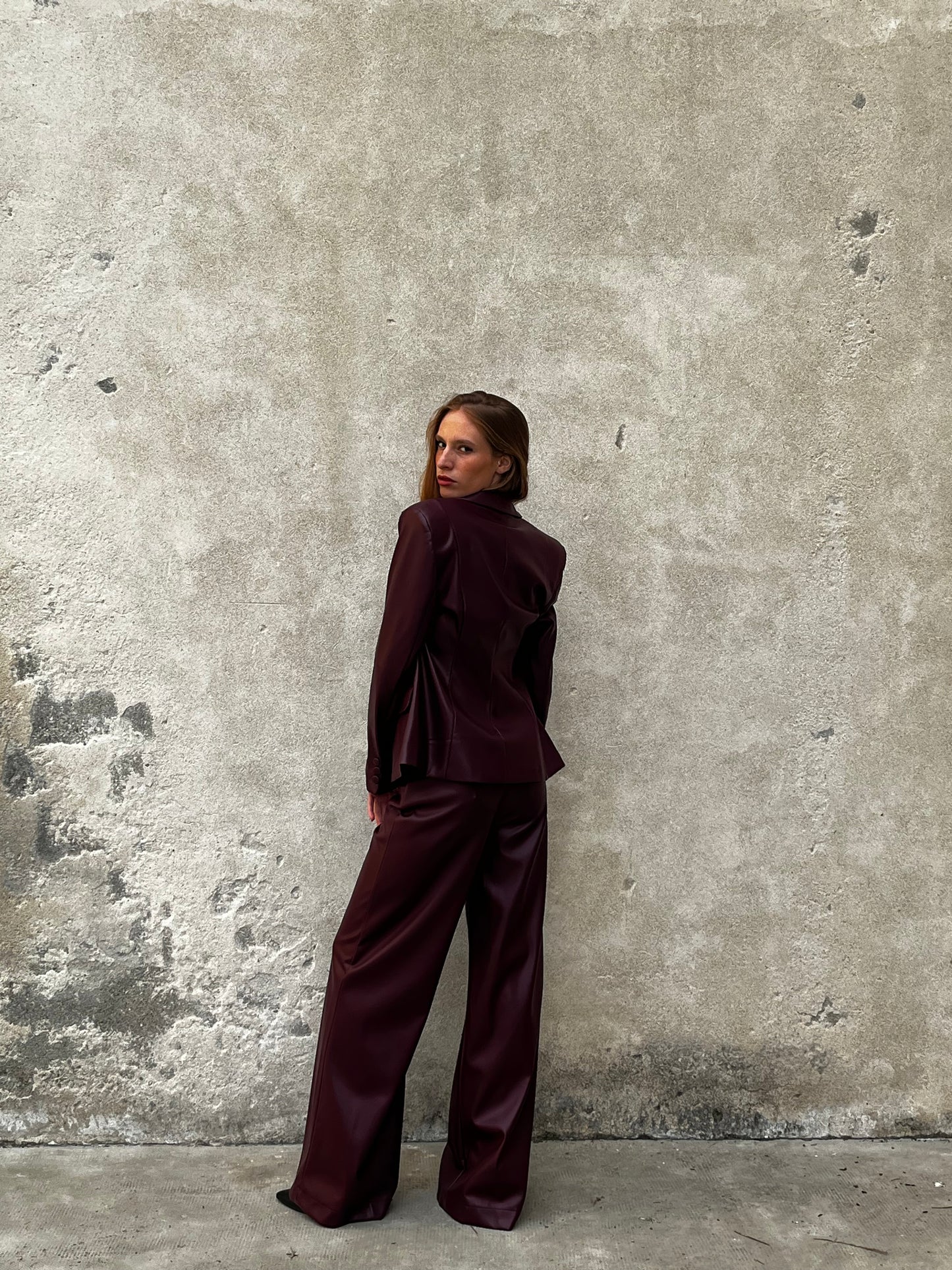 Blazer monopetto ecopelle