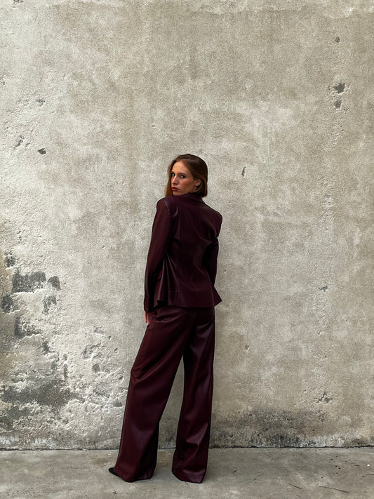 Blazer monopetto ecopelle