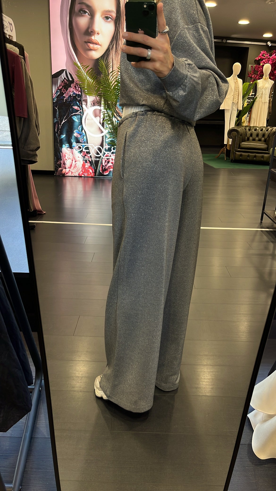 Pantalone tuta glitter