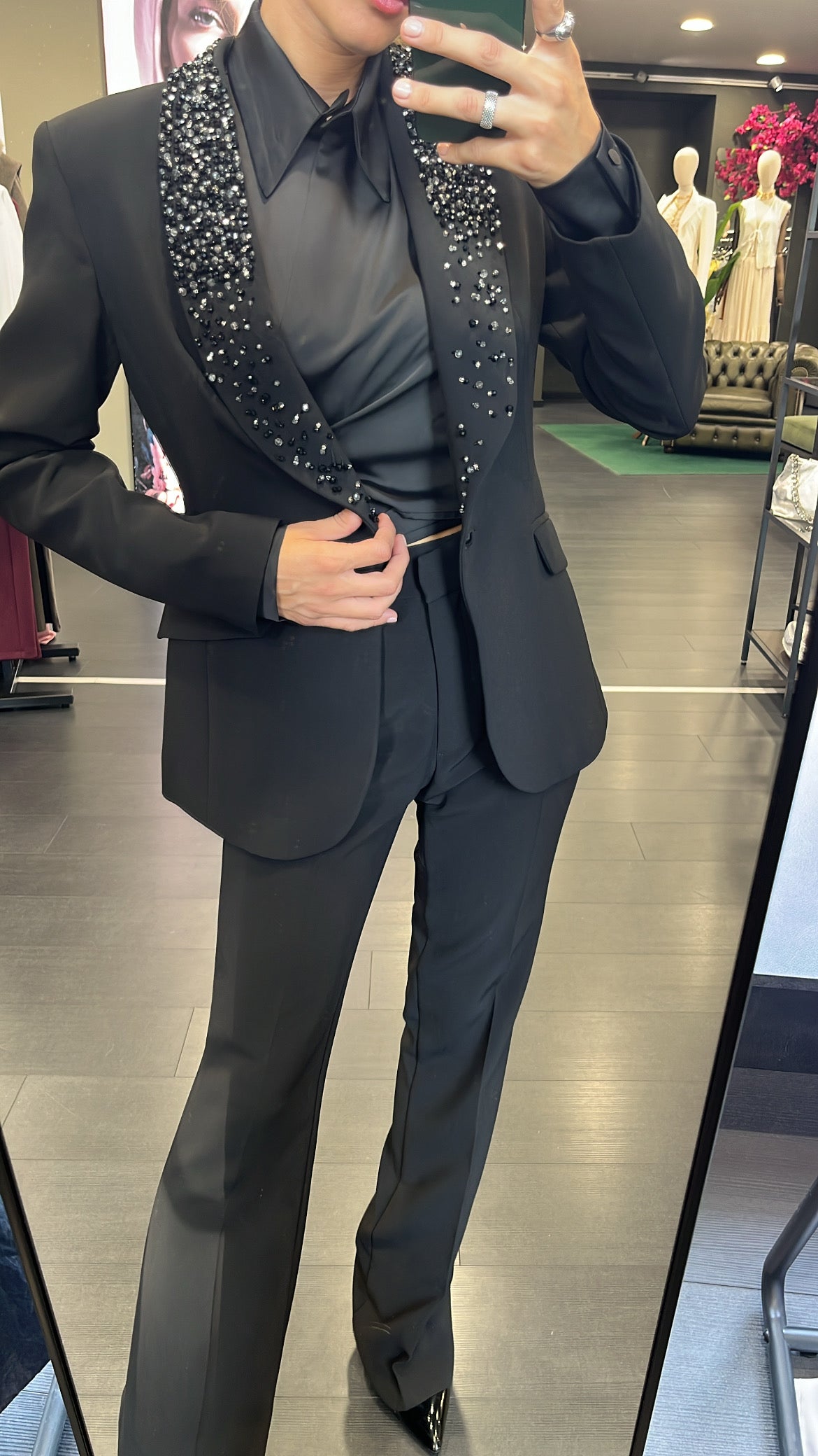 Tailleur Dramèe con perle