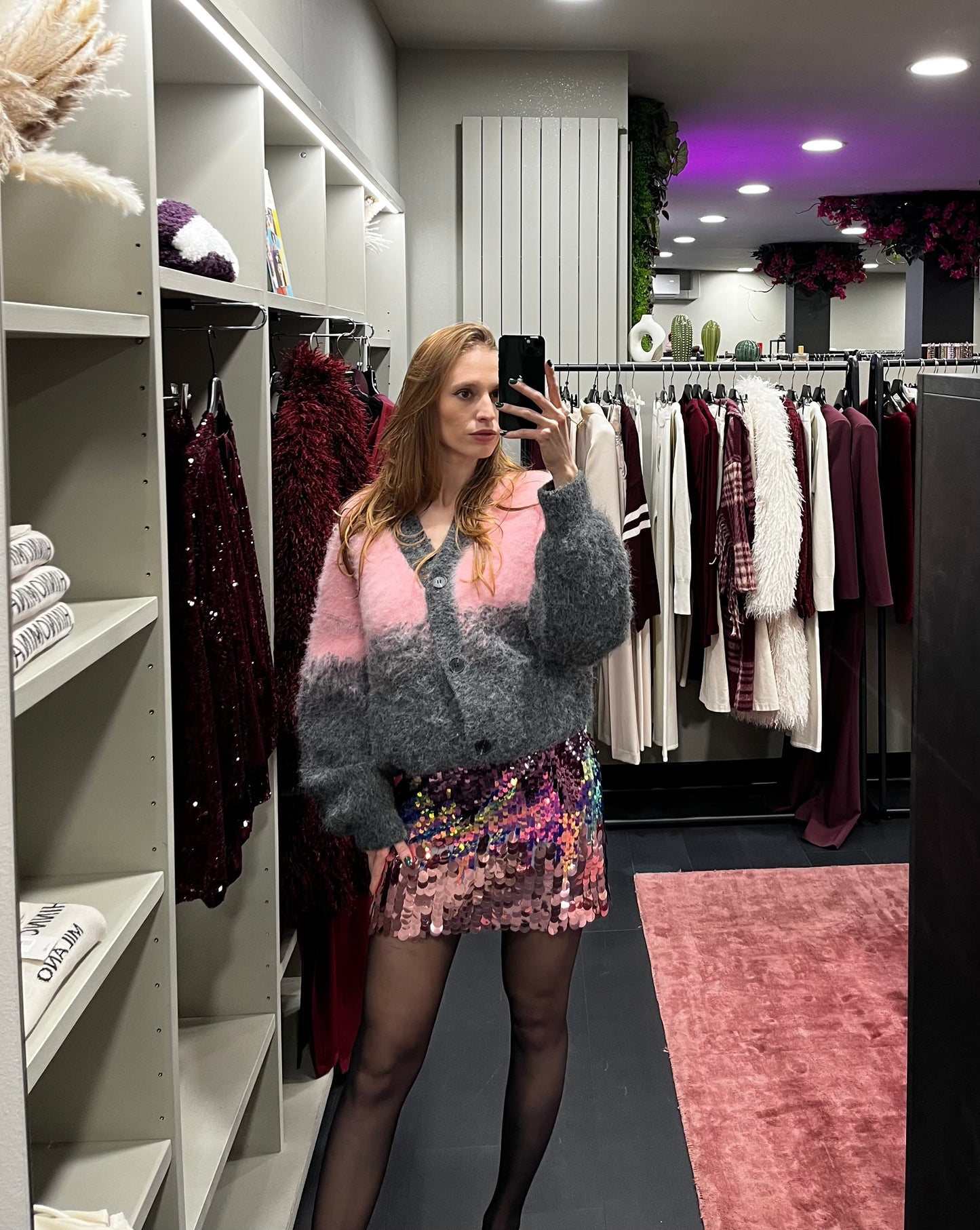 Cardigan over bicolor