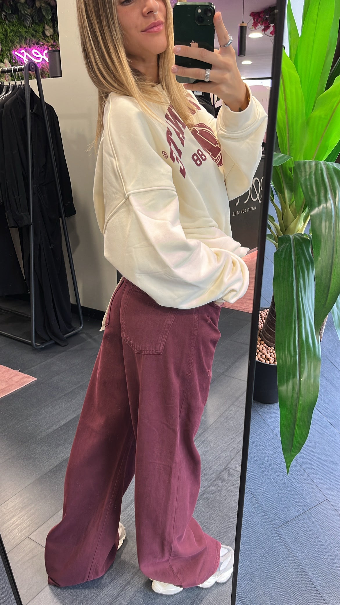 Jeans con rottura Hinnominate bordeaux