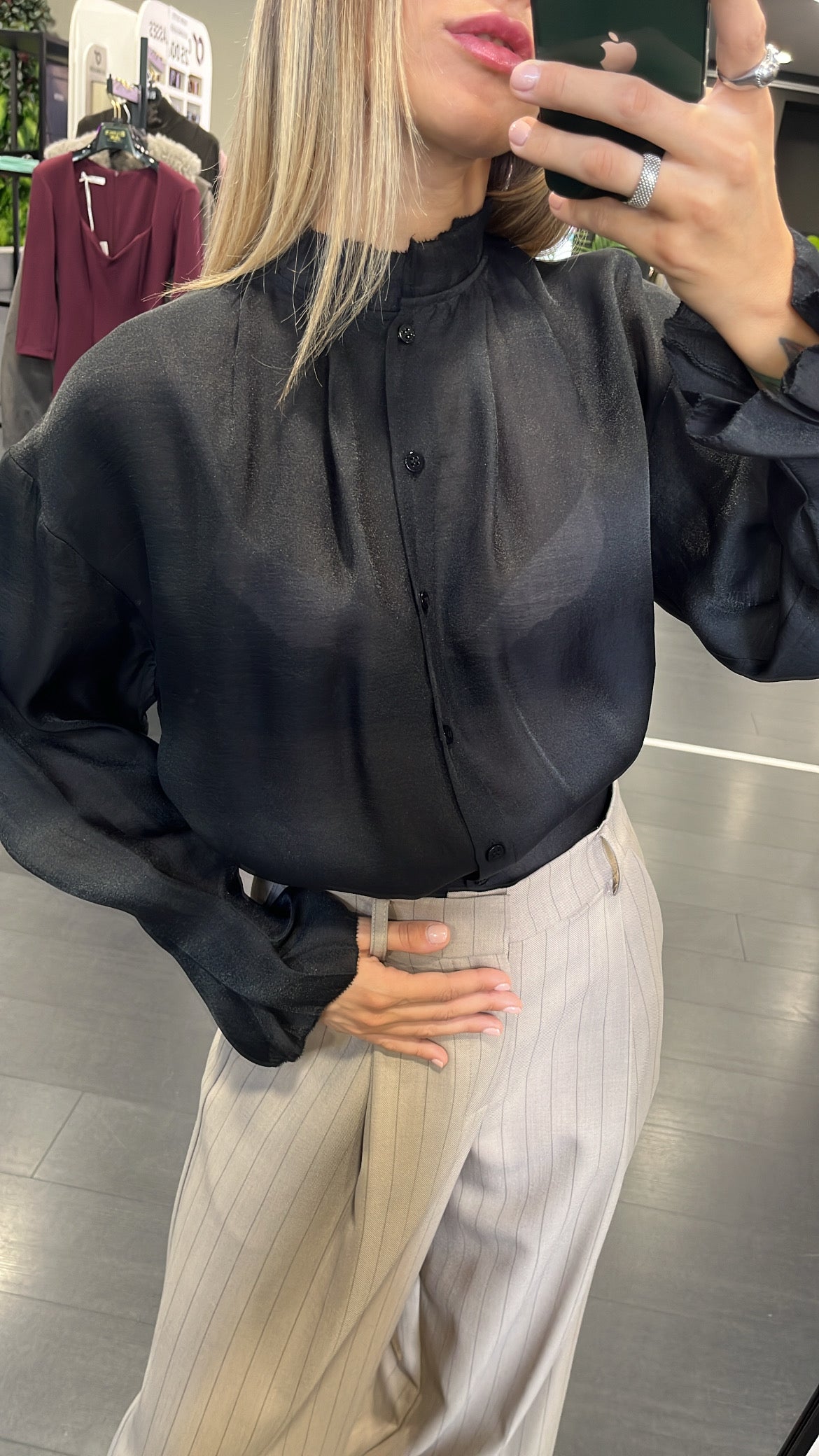 Camicia scollo alla coreana
