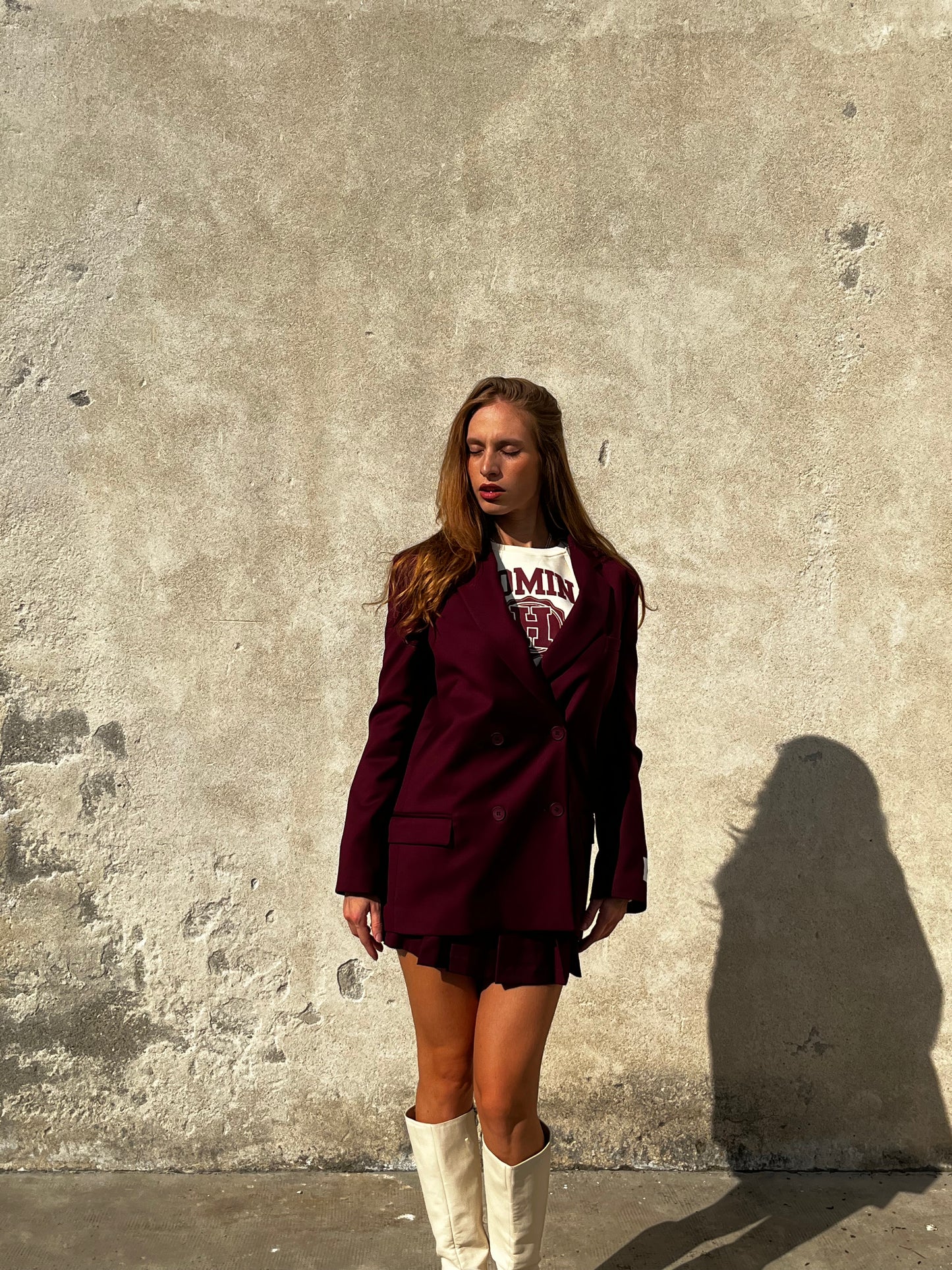 Blazer doppiopetto Hinnominate bordeaux