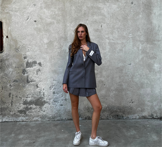 Giacca monopetto gessata Hinnominate