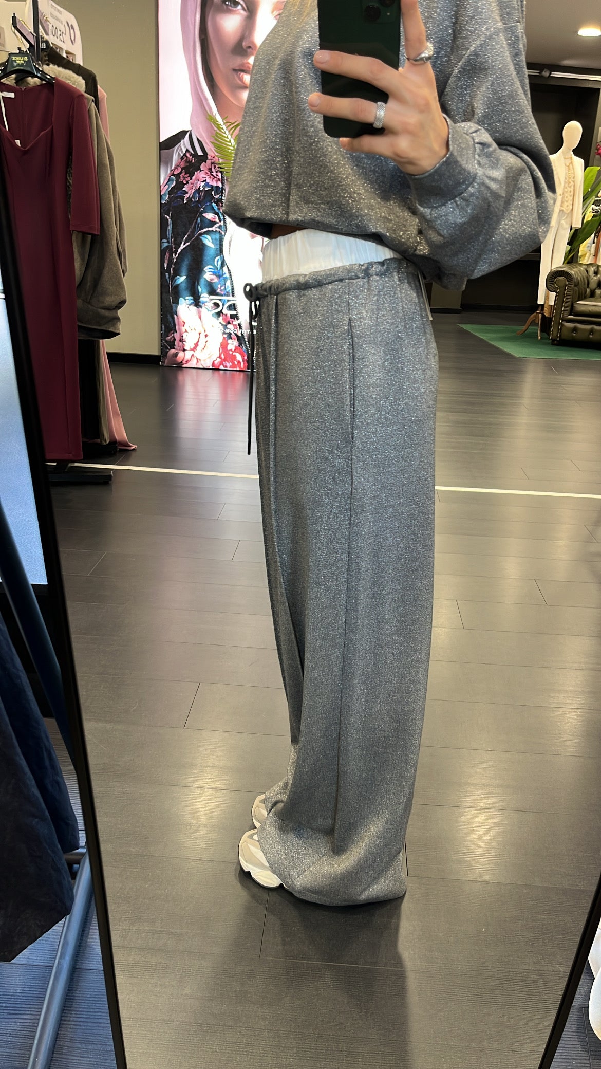 Pantalone tuta glitter