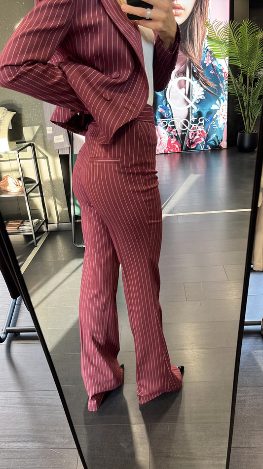 Pantalone zampa gessato silence