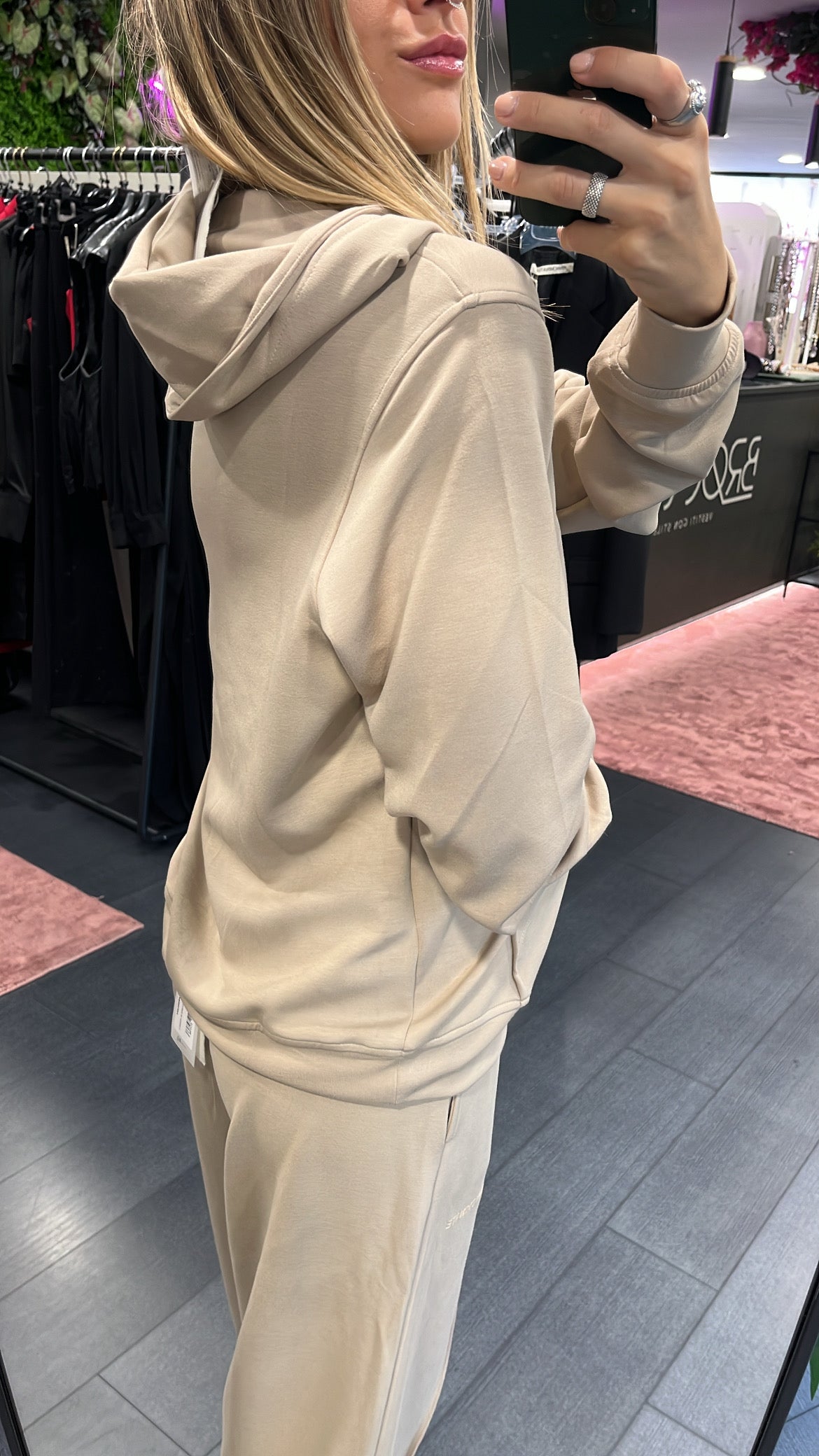 Felpa con cappuccio Hinnominate beige