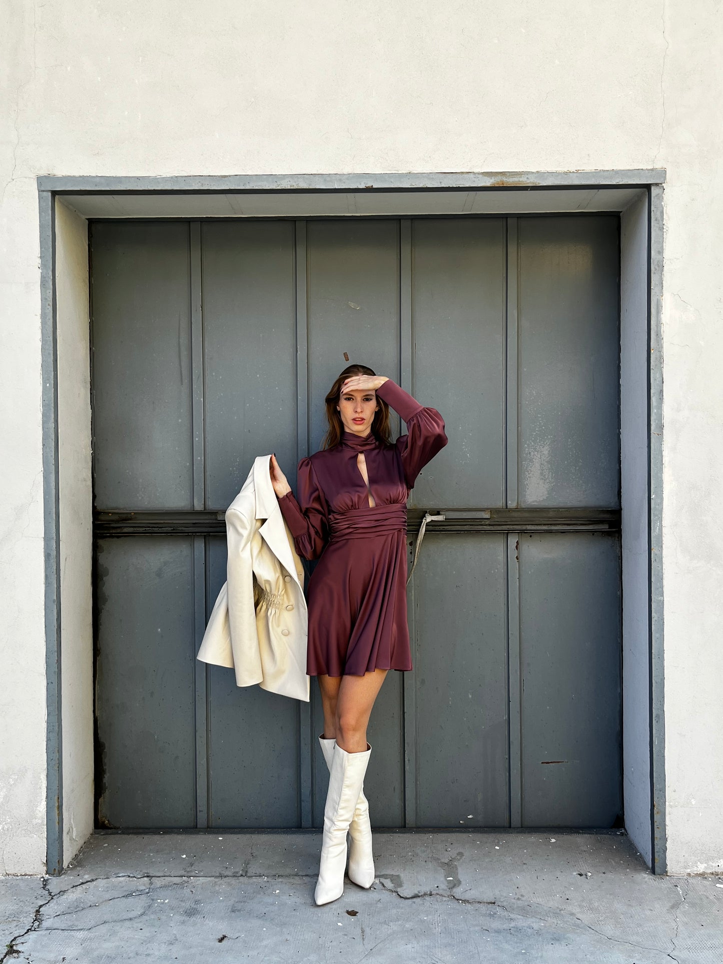 Drop satin Dress Silence