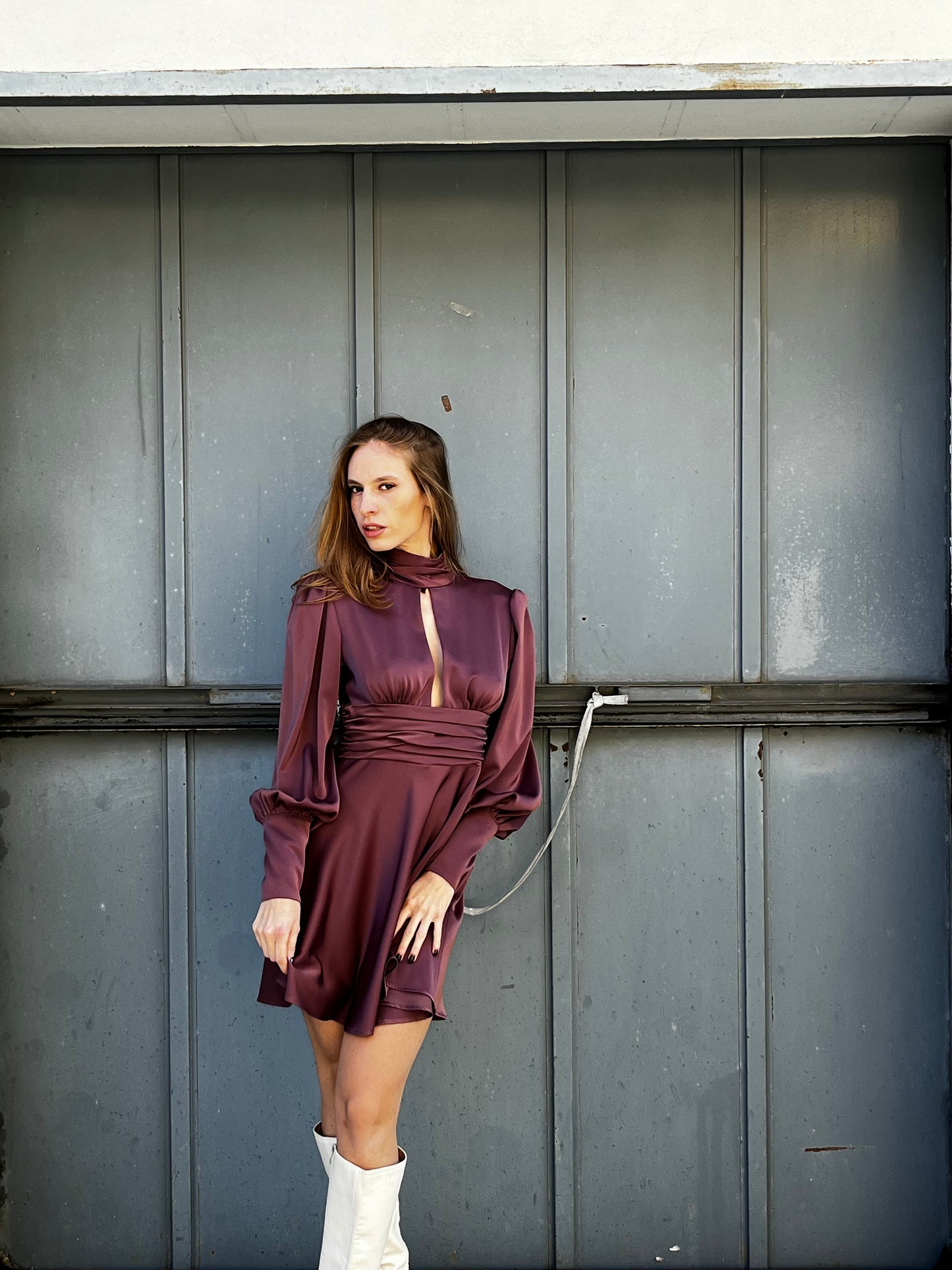Drop satin Dress Silence
