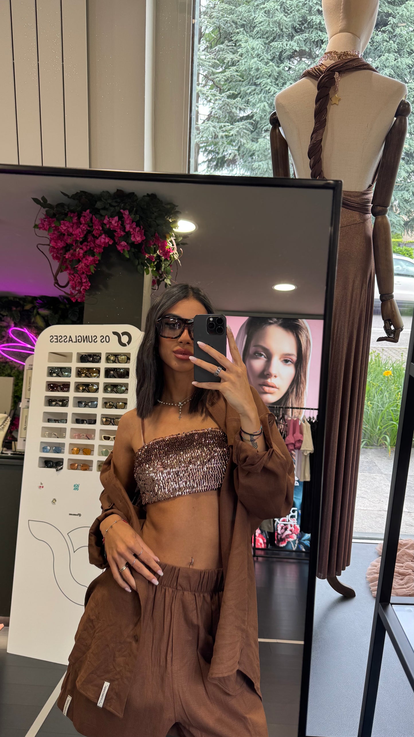 Top Paillettes Silence