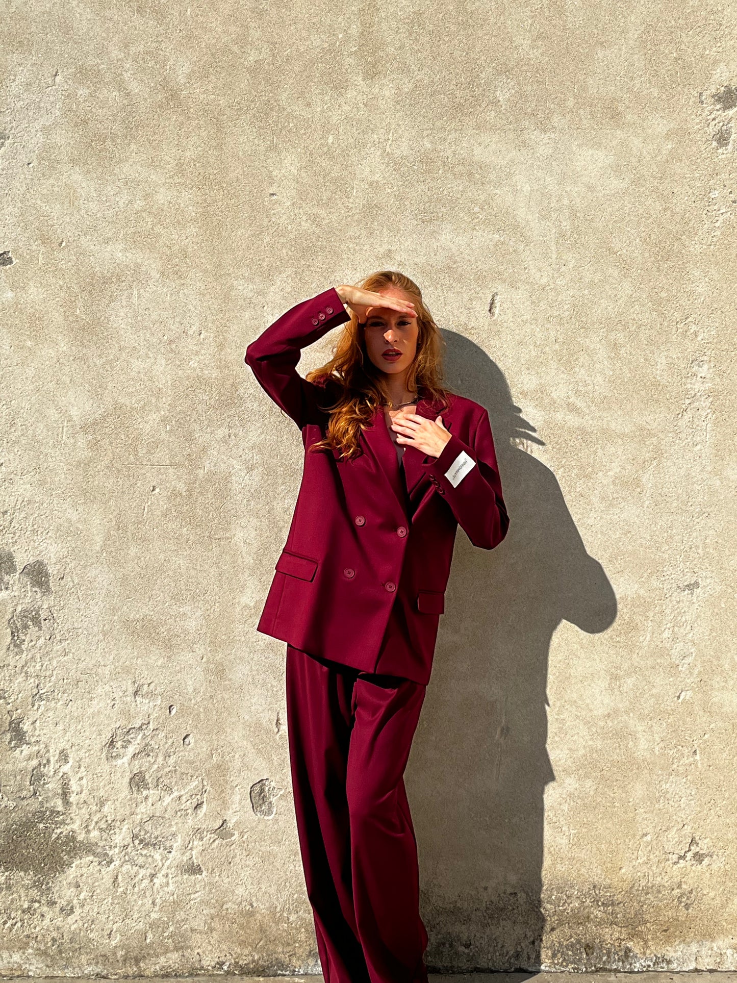 Blazer doppiopetto Hinnominate bordeaux
