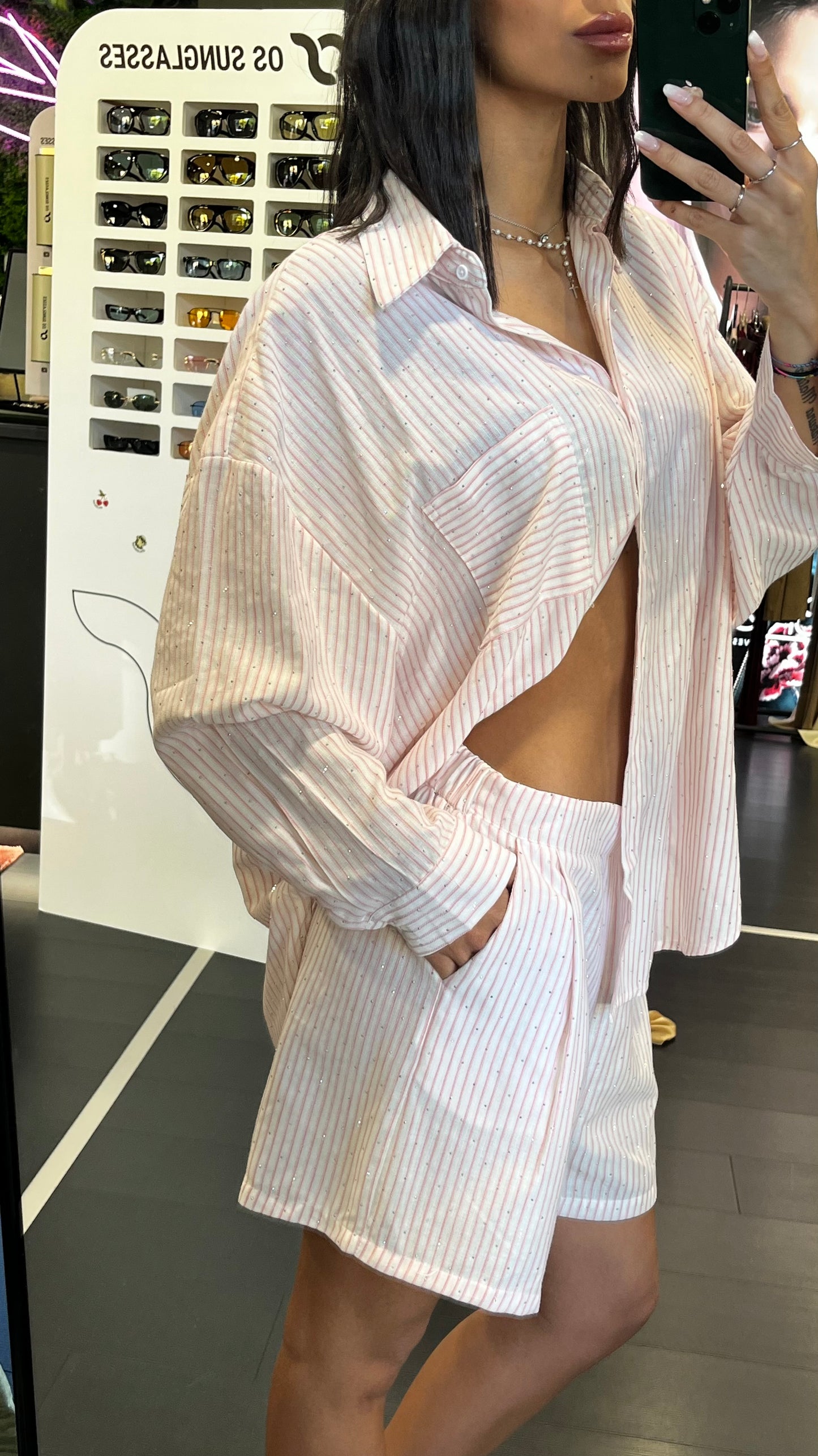 Coordinato Broes con Strass