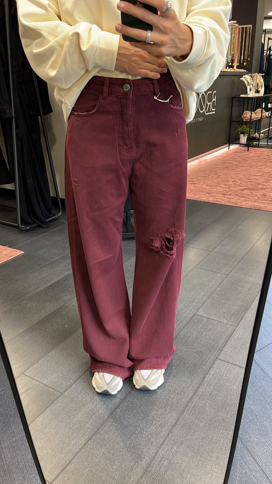 Jeans con rottura Hinnominate bordeaux