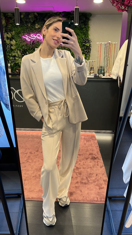 Coordinato tuta e giacca BROES beige