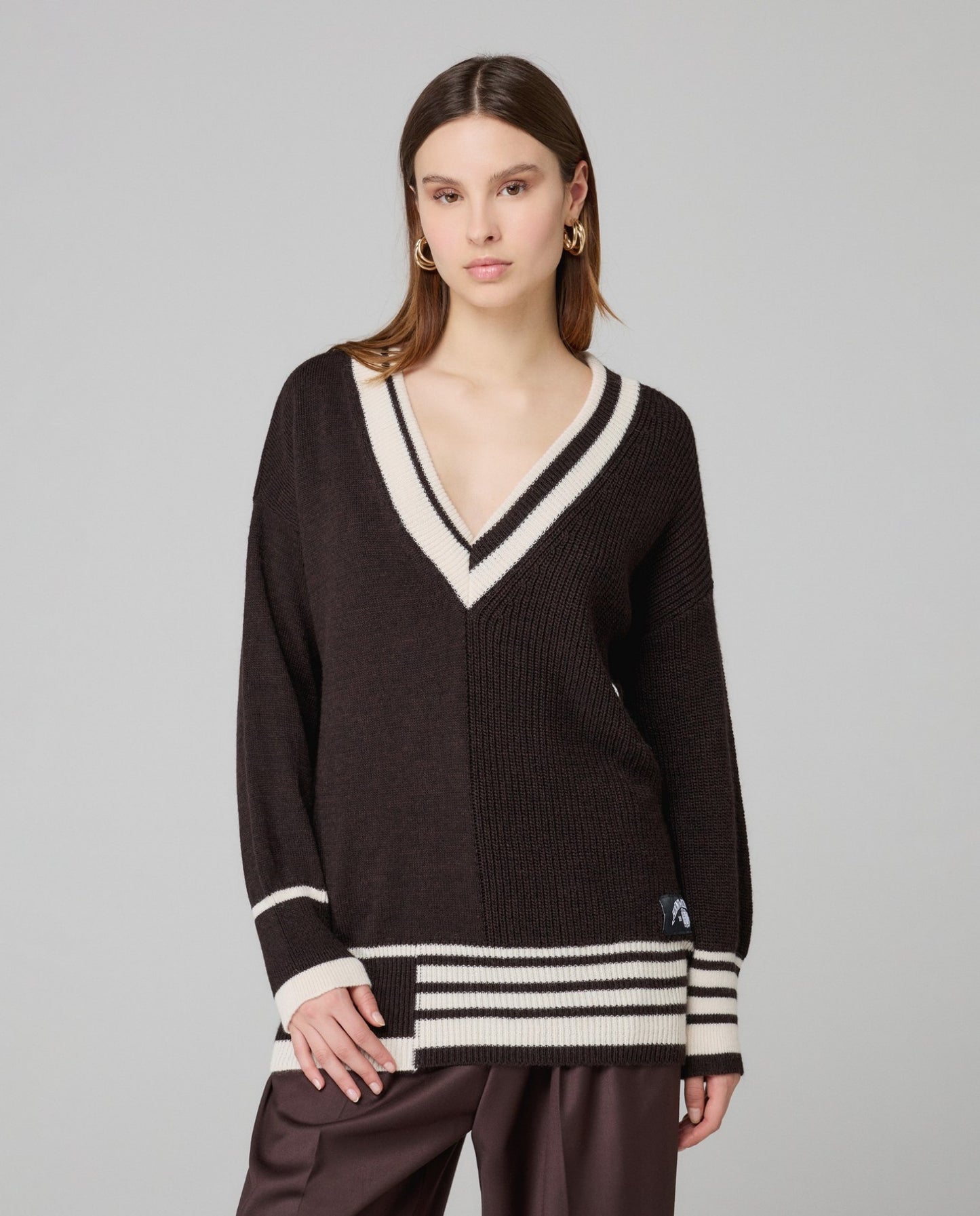 Maxi Maglia College Scollo A V HINNOMINATE