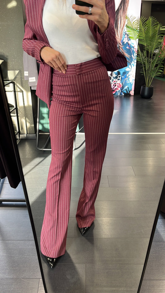 Pantalone zampa gessato silence