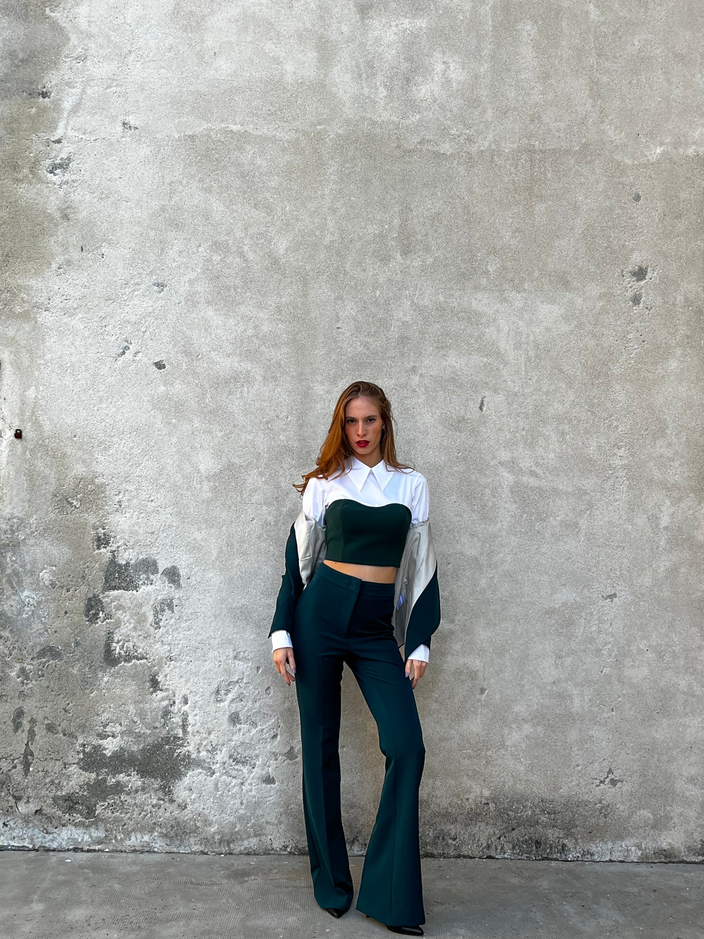 Camicia crop corpetto