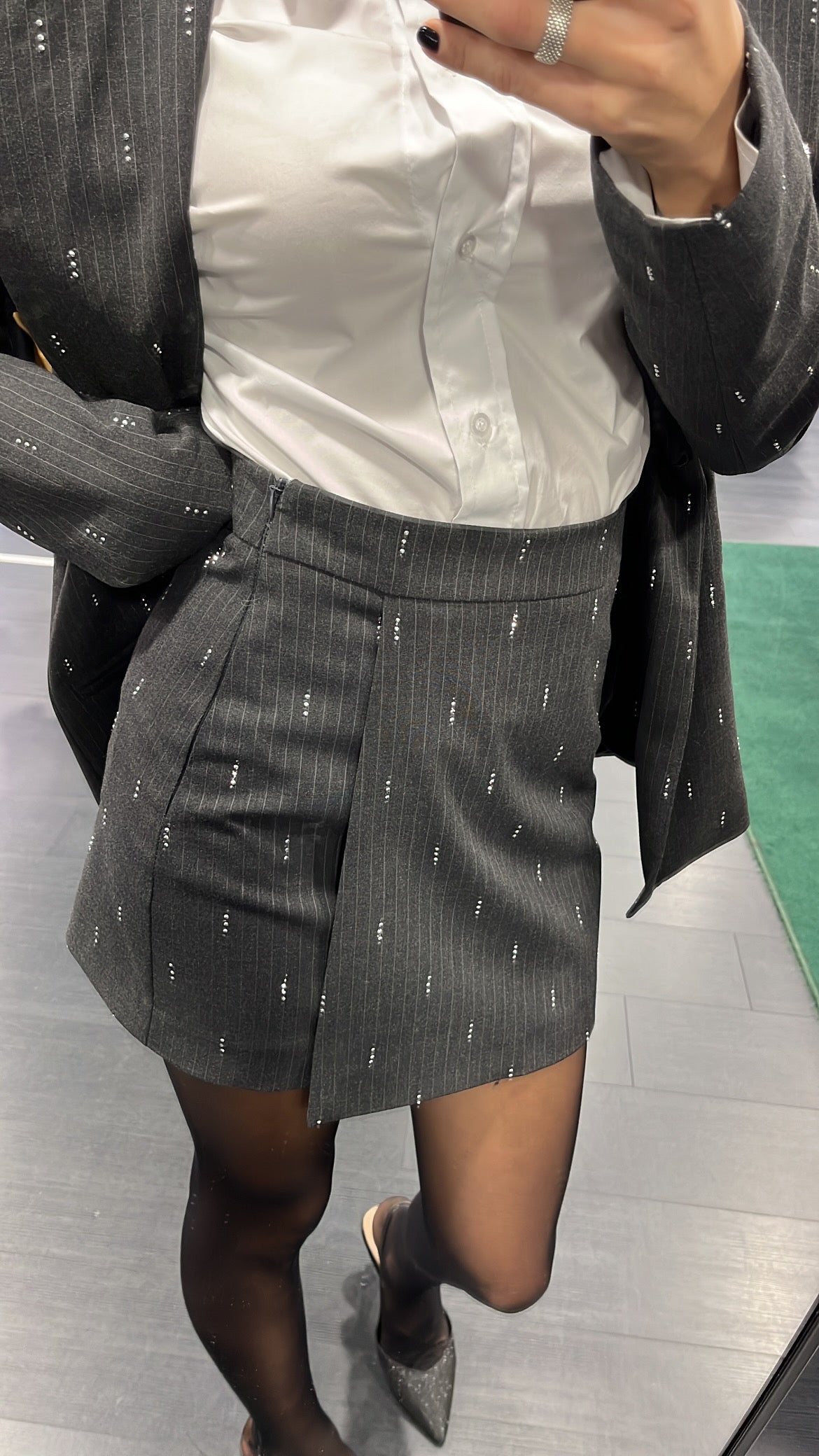 Gonna gessata con strass Dramèe