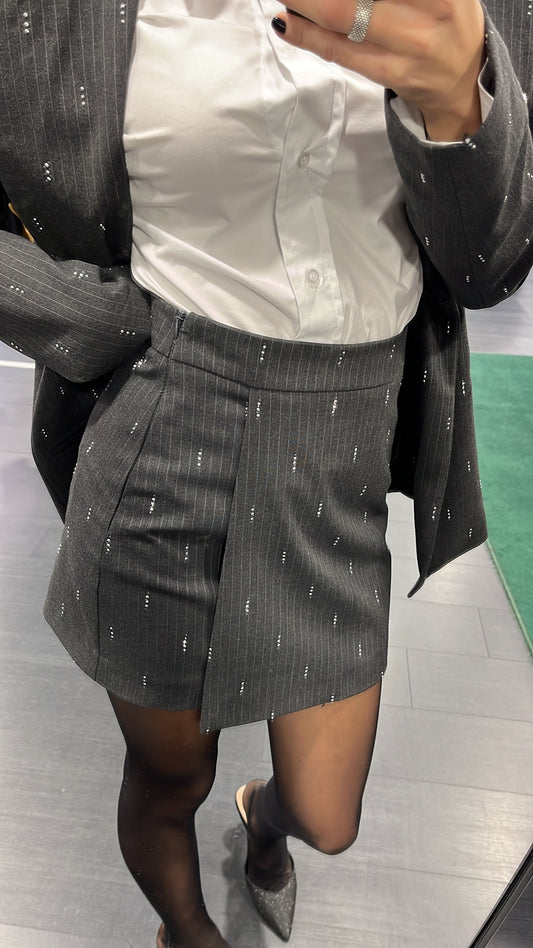 Gonna gessata con strass Dramèe