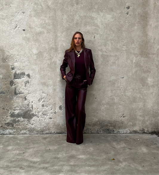 Blazer monopetto ecopelle