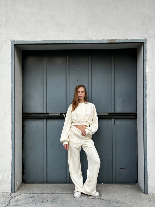 Pantalone tuta con nervature