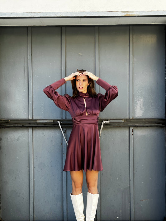 Drop satin Dress Silence