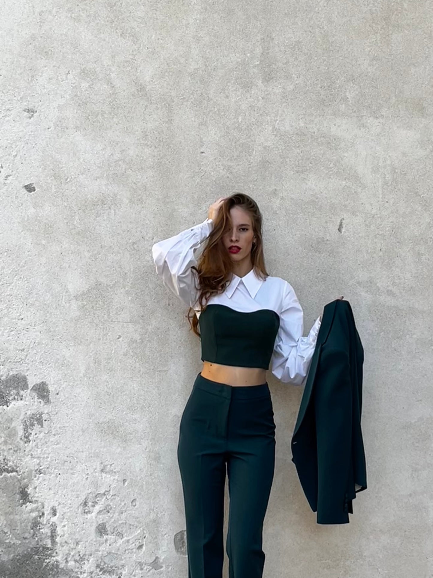 Camicia crop corpetto