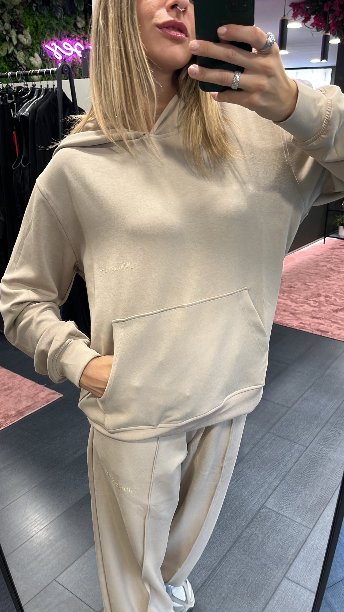 Felpa con cappuccio Hinnominate beige