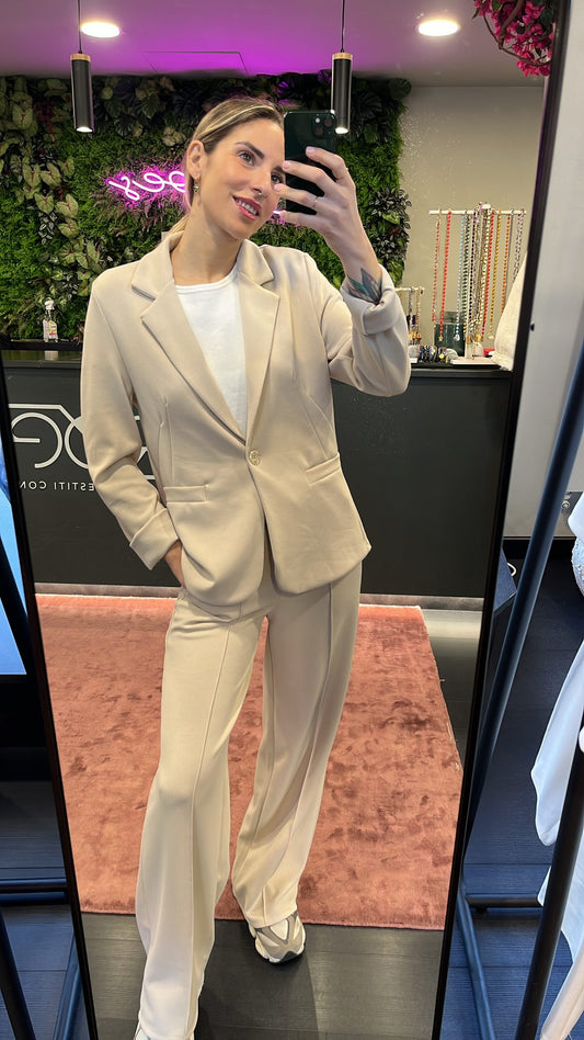 Coordinato tuta e giacca BROES beige