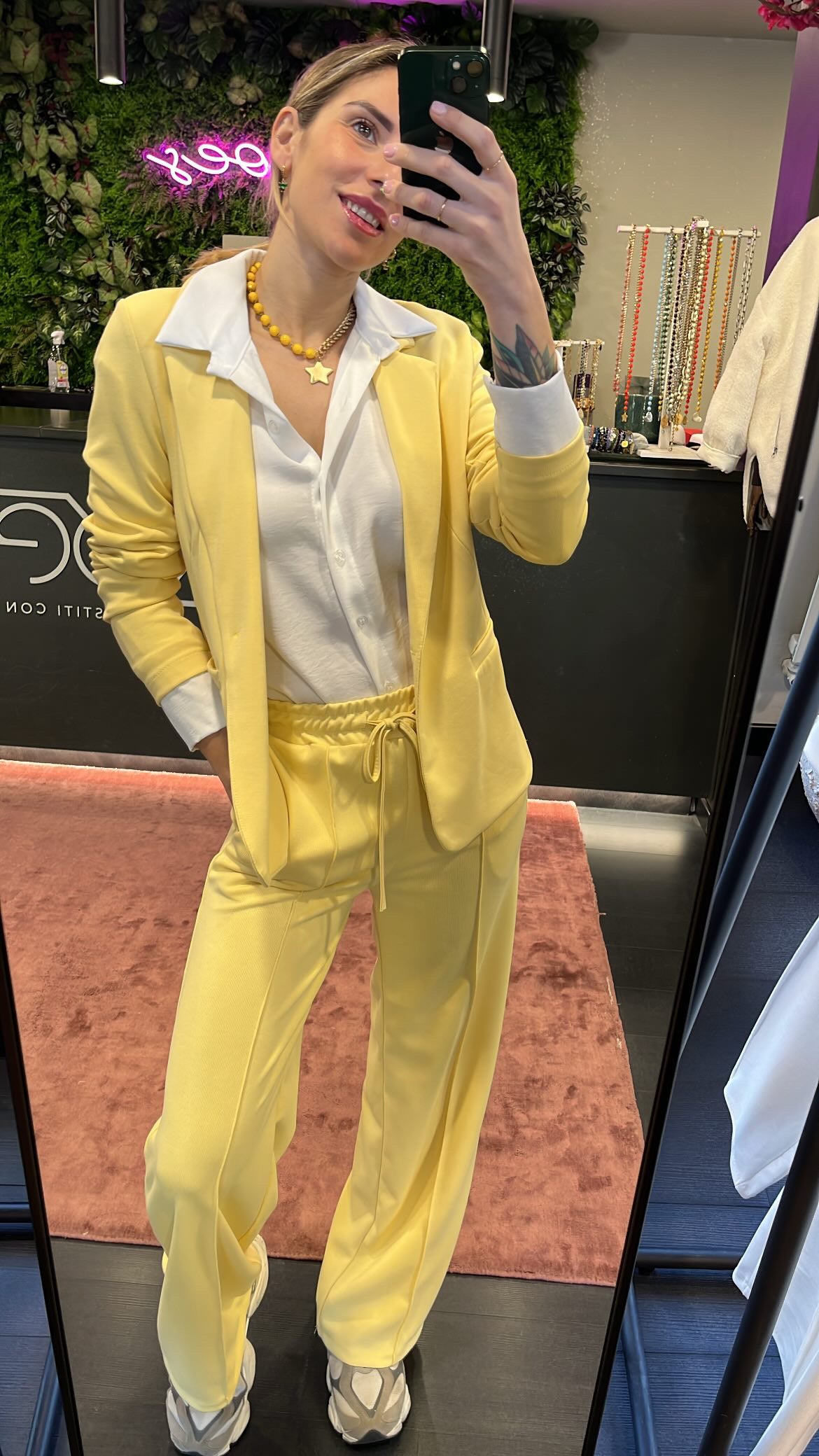 Coordinato tuta e giacca BROES giallo