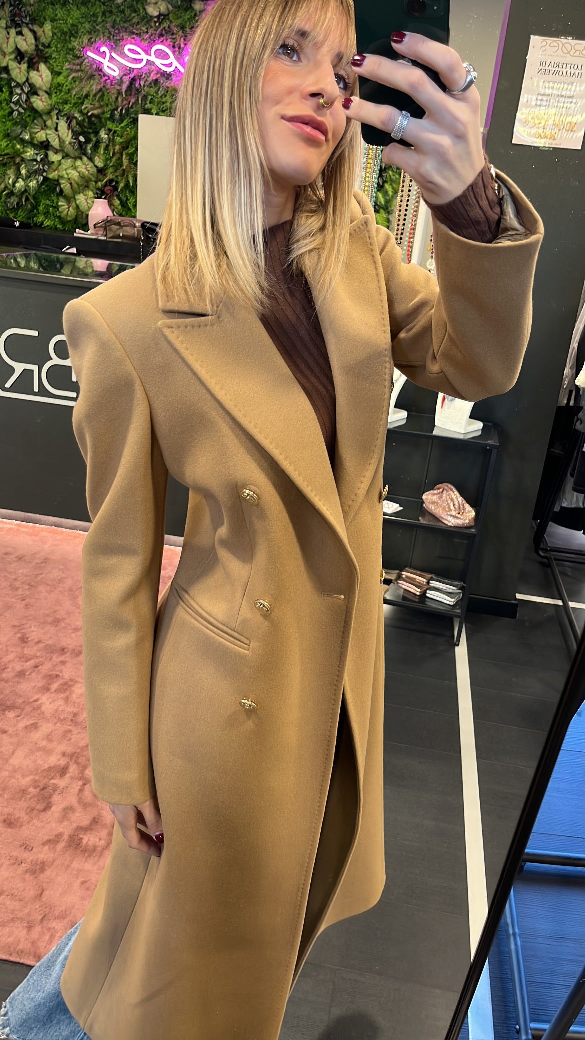 Cappotto doppiopetto Silence