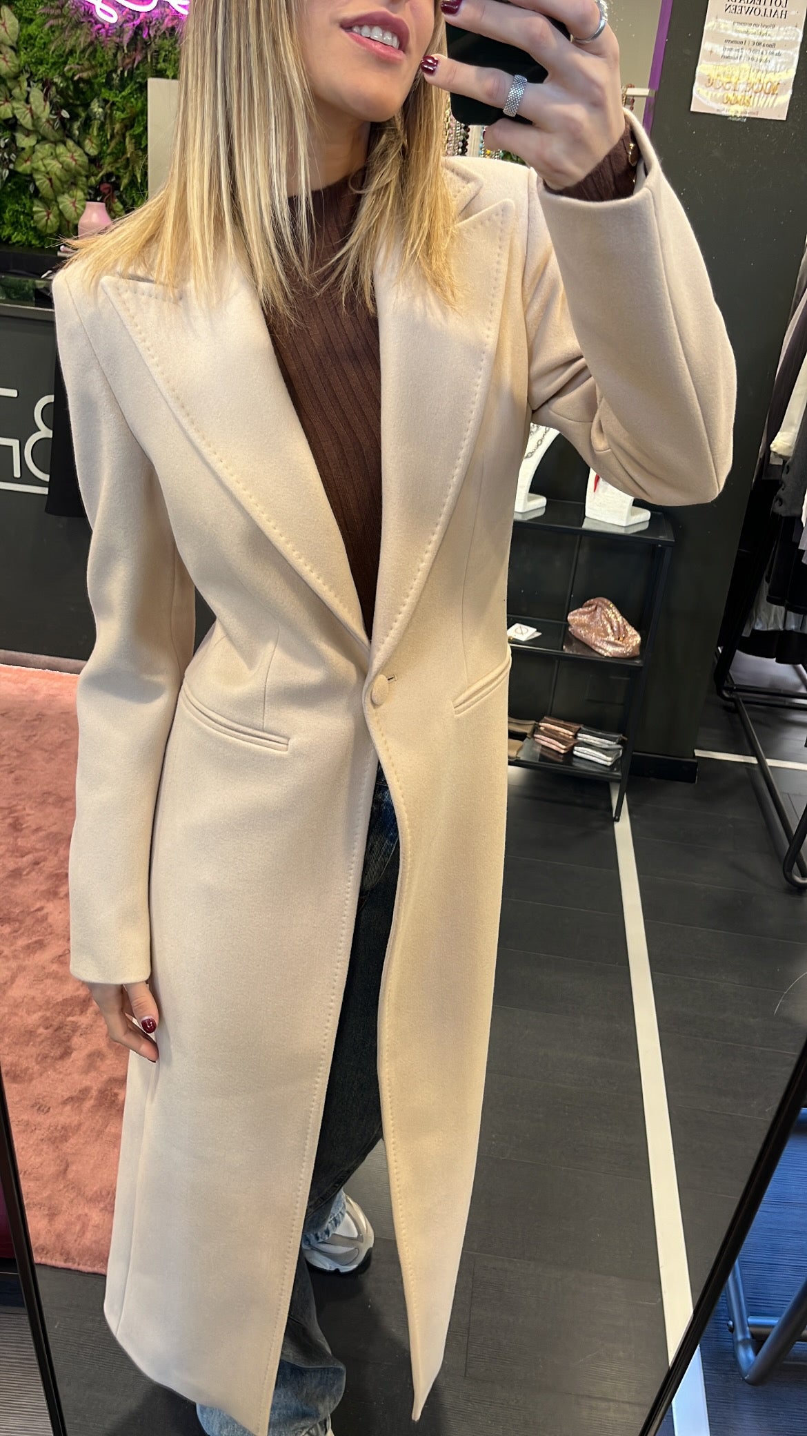 Cappotto monopetto Silence