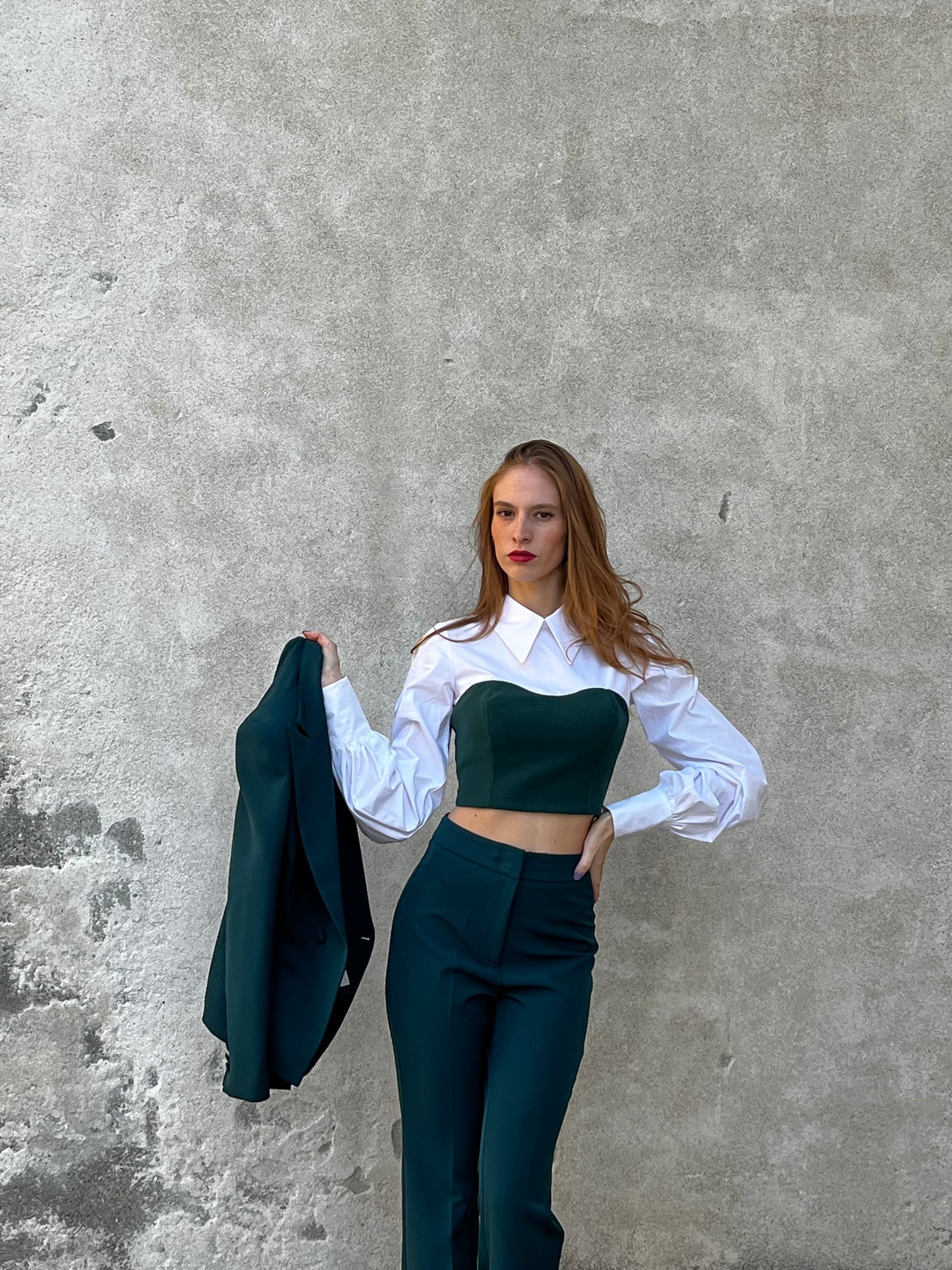 Camicia crop corpetto