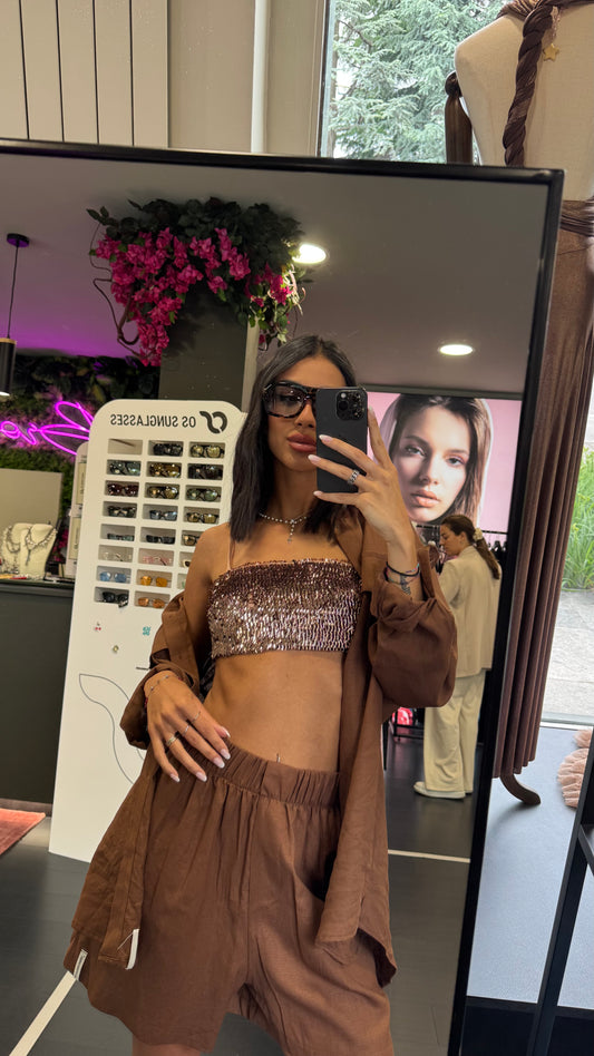 Top Paillettes Silence