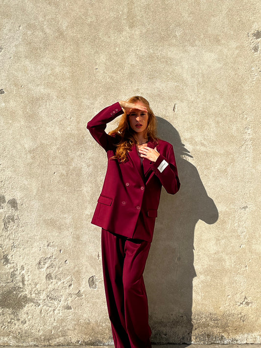Blazer doppiopetto Hinnominate bordeaux