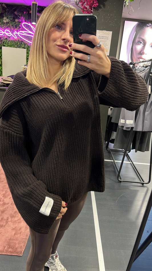 Maglione con zip